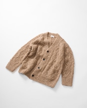 Fluffy Hand Lacy Cardigan Knit