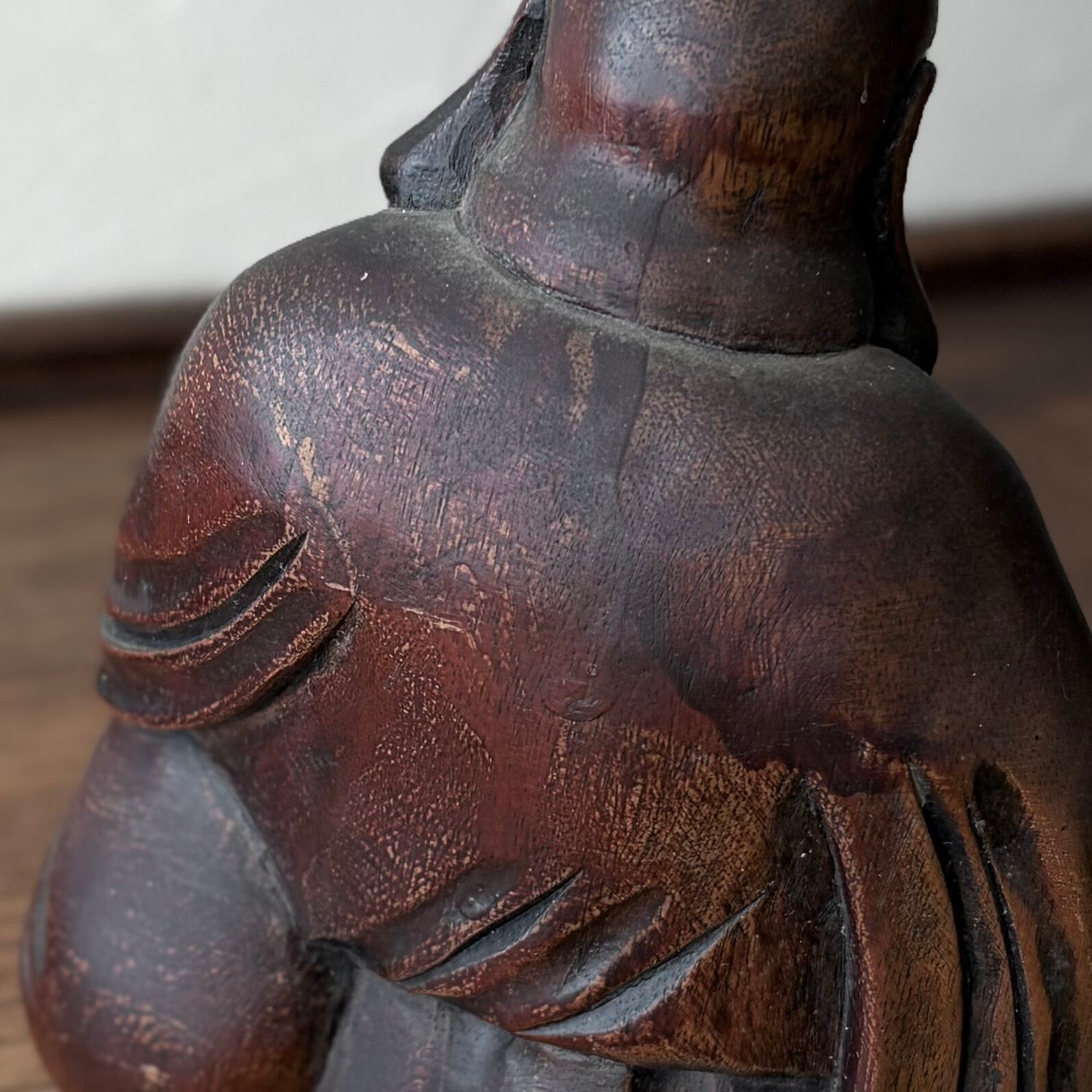 木彫りの布袋様 七福神 置物 縁起物 | 古家具古道具kuon