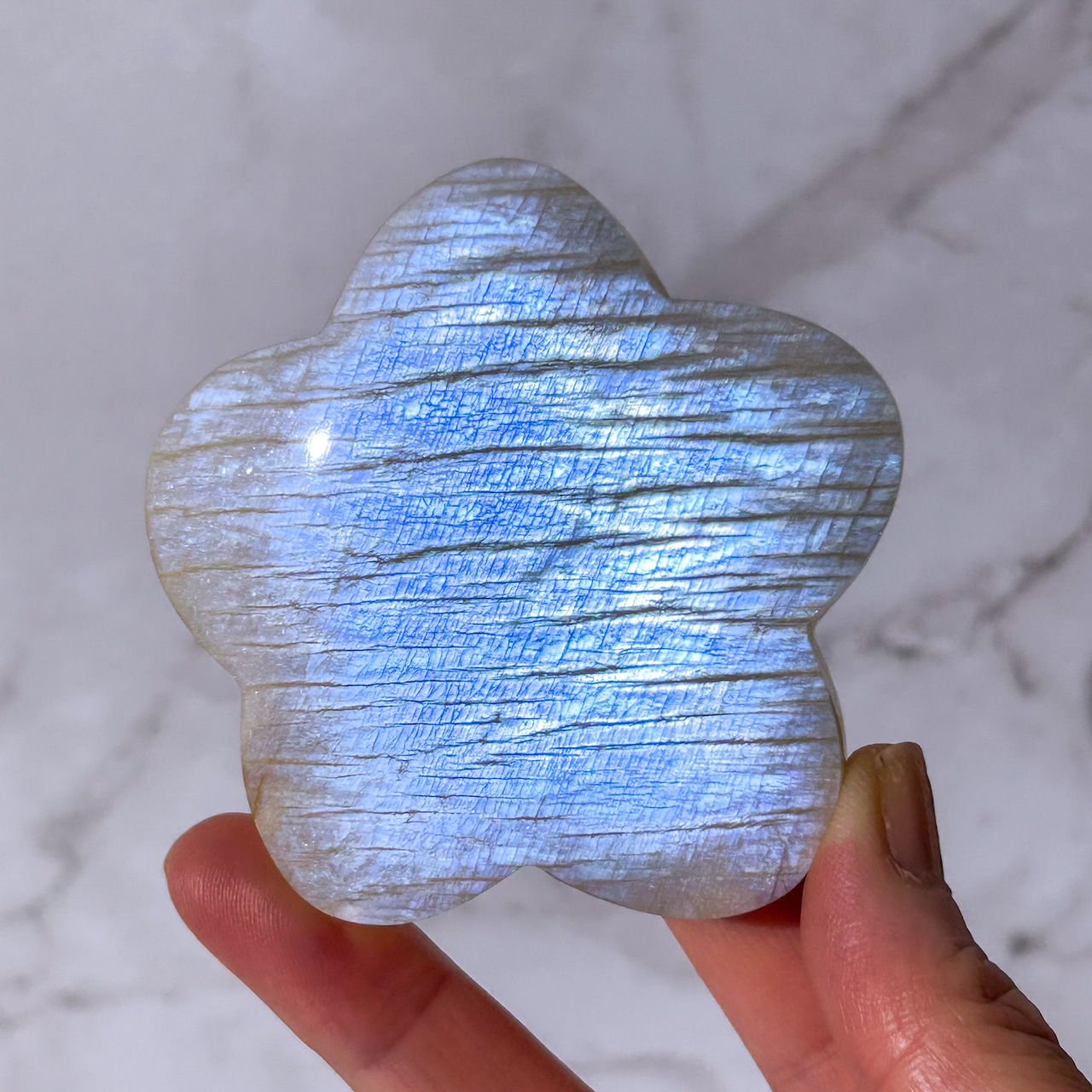 ホワイトムーンストーン フラワー * White Moonstone * 天然石