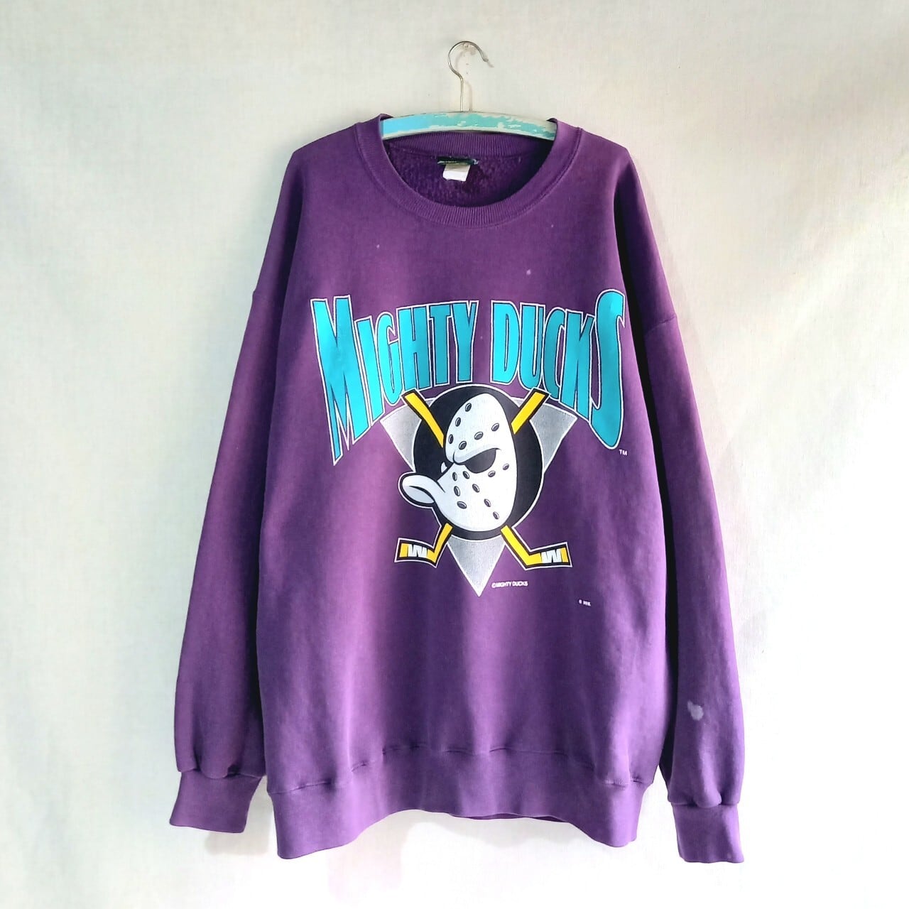 90s MIGHTY DUCKS スウェット XLサイズ NHL ホッケー ディズニー