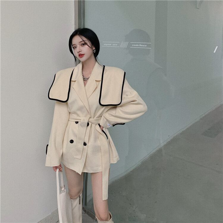 雑誌やネットで話題 韓国ファッション チェスターコート中・長セクション エレガント カシミア 厚手