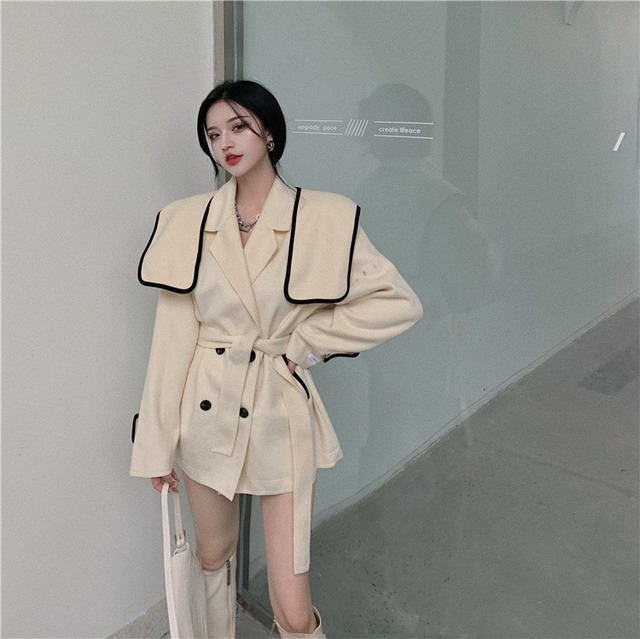 雑誌やネットで話題 韓国ファッション チェスターコート中・長セクション エレガント カシミア 厚手