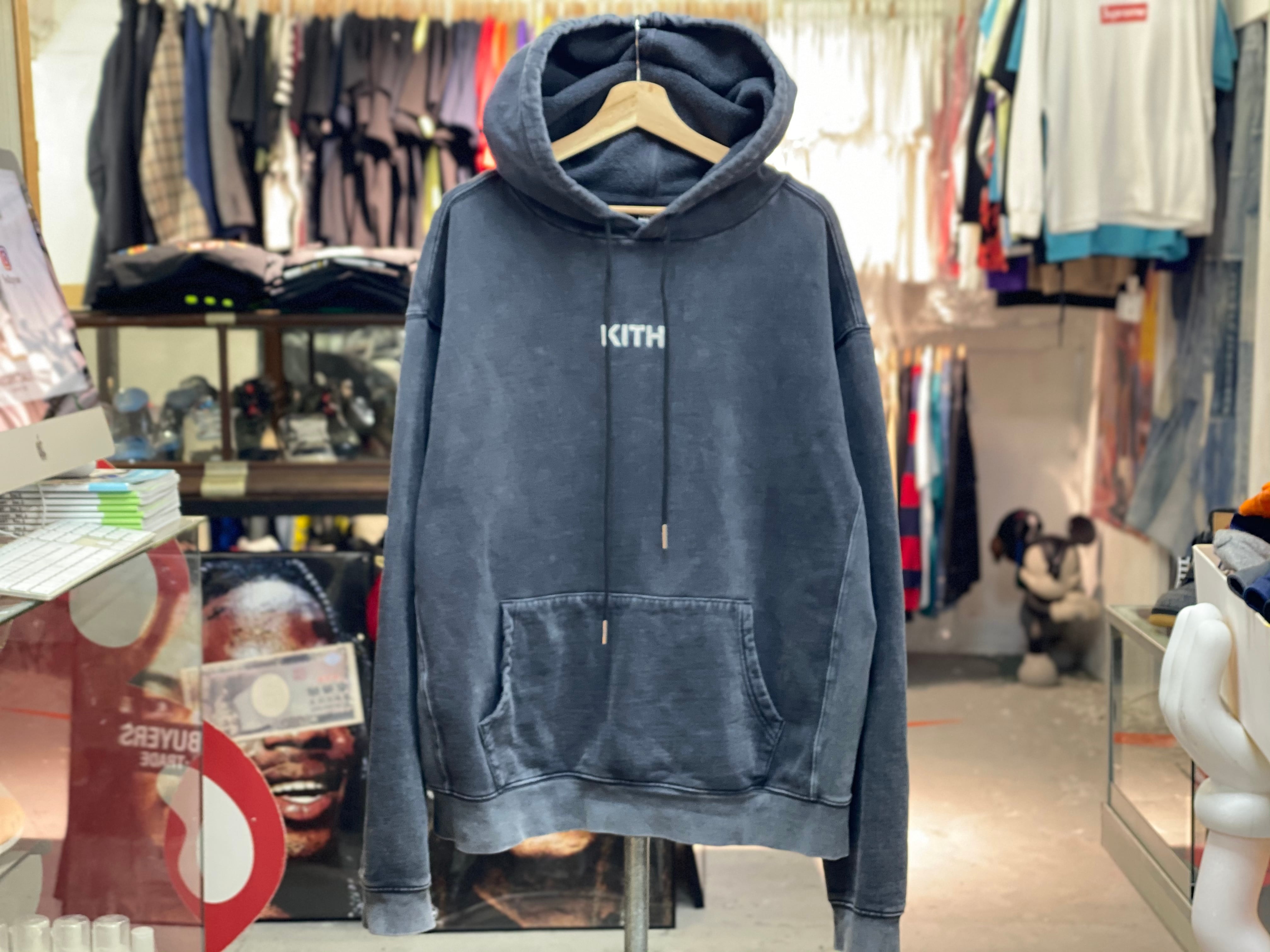 KITH WILLIAMS 3 CRYSTAL WASH FLEECE HOODIE OBSIDIAN/NAVY XXL 120KB2789 |  BRAND BUYERS OSAKA