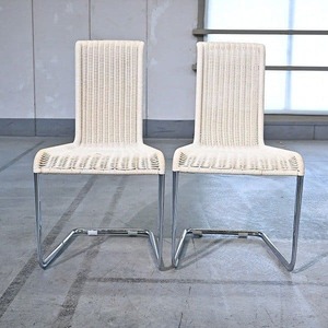 ACTUS取扱 TECTA 36万 「B20」 ダイニングチェア 2脚セットa カンチレバー スチールレッグ ドイツ バウハウス テクタ アクタス【 中古家具/中古インテリア/USED家具ユーズド家具/リサイクル】