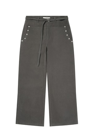 [DEINET] LOOSE PEACH COTTON STUD PANTS IN CHARCOAL 正規品 韓国ブランド 韓国通販 韓国代行 韓国ファッション デイネット ダイニット 日本 店舗