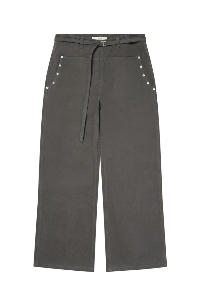 [DEINET] LOOSE PEACH COTTON STUD PANTS IN CHARCOAL 正規品 韓国ブランド 韓国通販 韓国代行 韓国ファッション デイネット ダイニット 日本 店舗