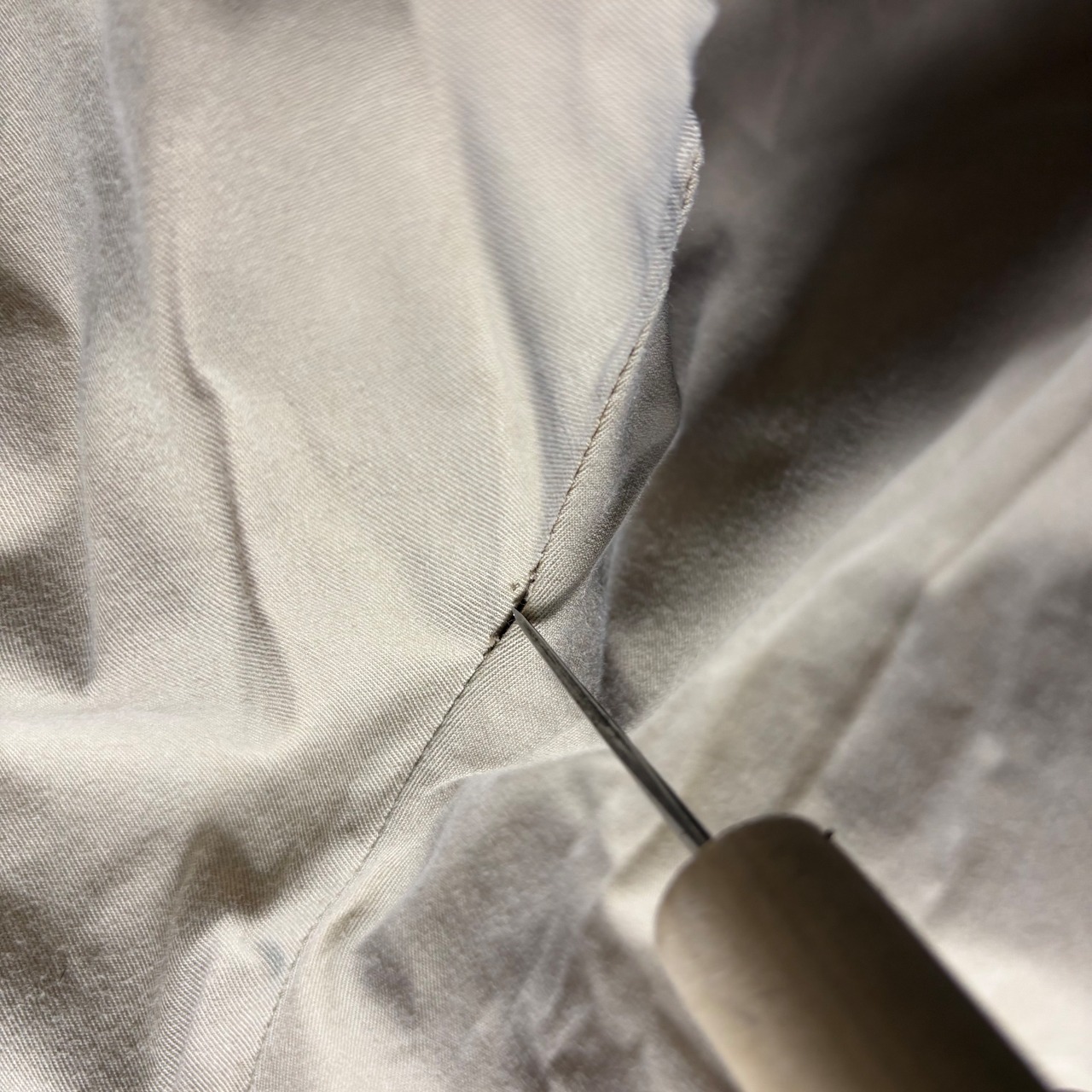 HERMES wide tucked chino pants