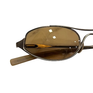PRADA gold color double bridge sunglasses