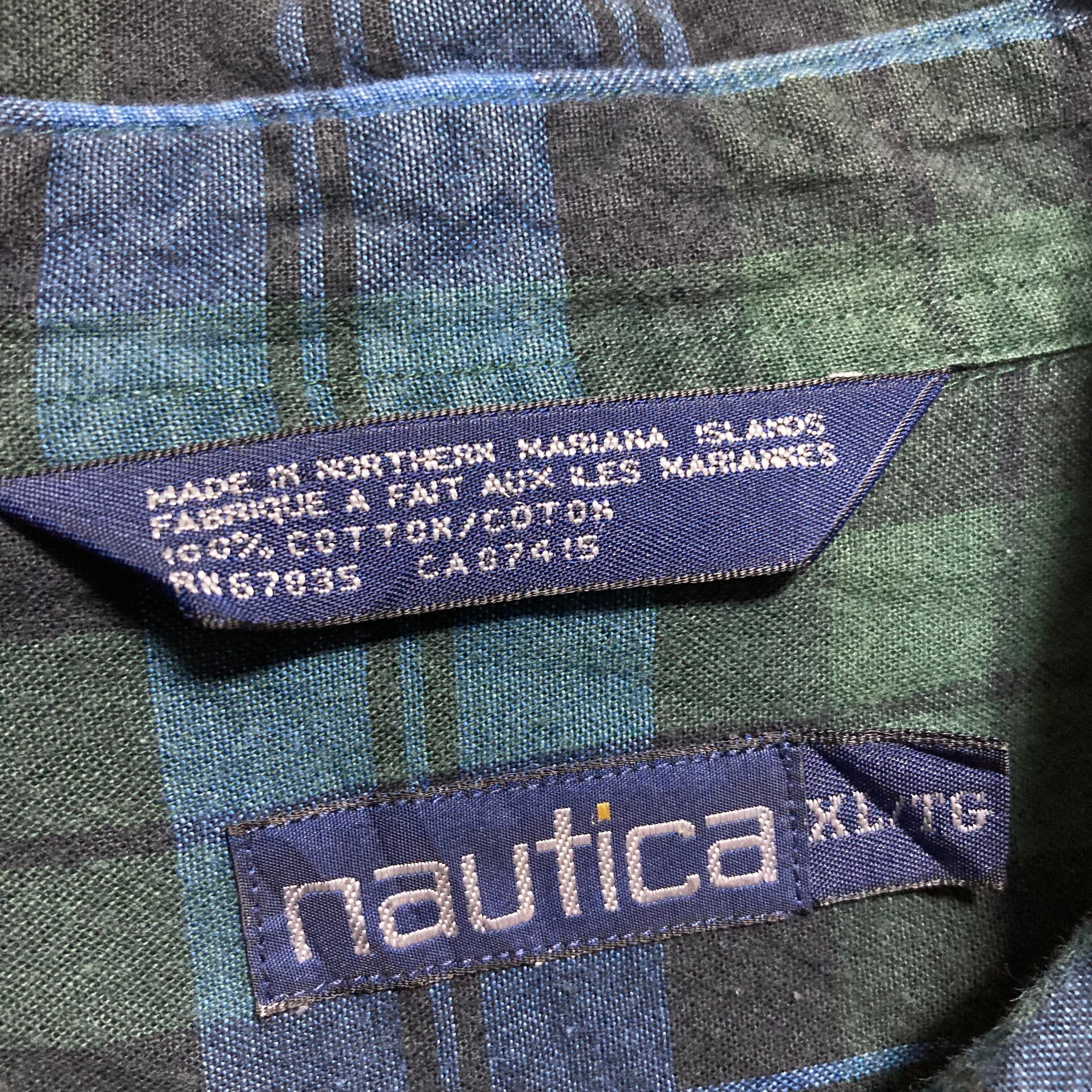 nautica】L/S Check BD Shirt XL 90s “OLD nautica” チェックシャツ ...