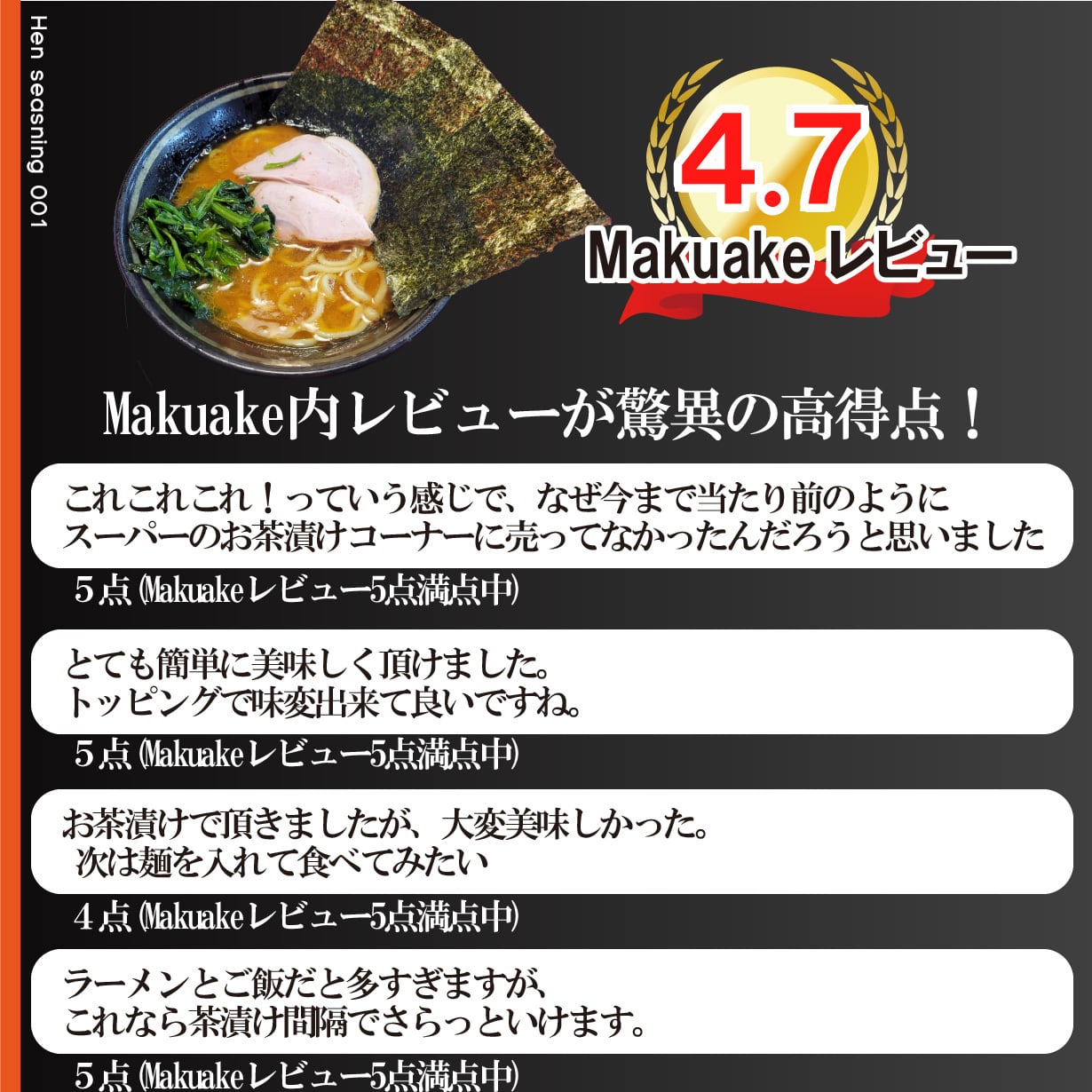 横浜家系豚骨醤油らーめん風茶漬け(8食セット) | オリジナル調味料