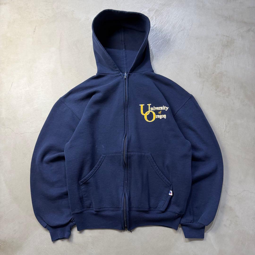 90s Russell print zip parka made in USA