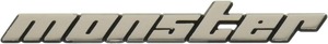 【在庫処分】MONSTER SPORT メッキエンブレム ピン付 小 100×15mm ZZZE32