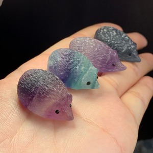 72限定品☆大家族フローライトハリネズミさん