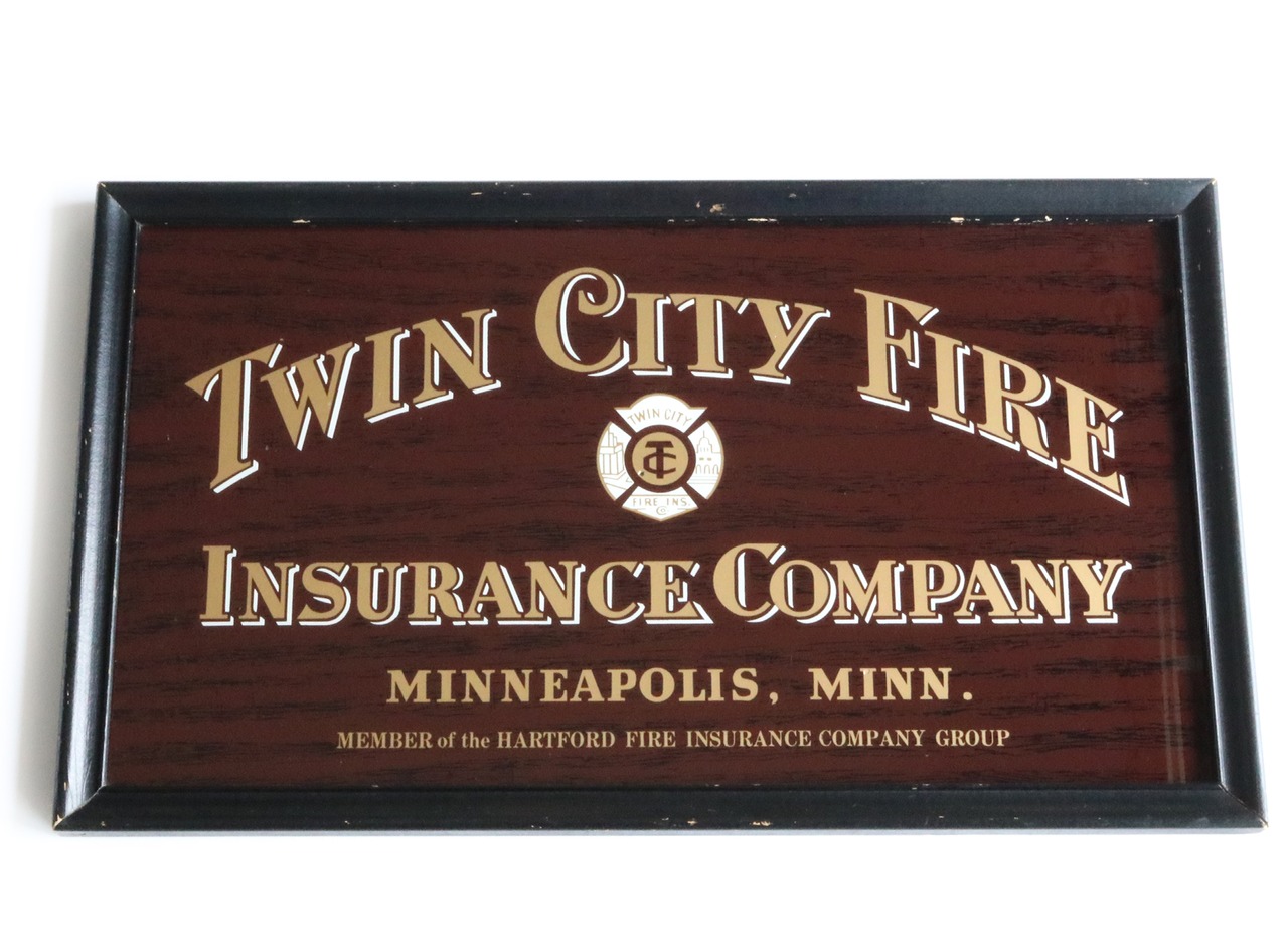1940s Glass Sign