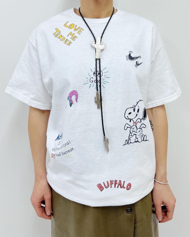 tamago drawing t-shirt "snoopy"