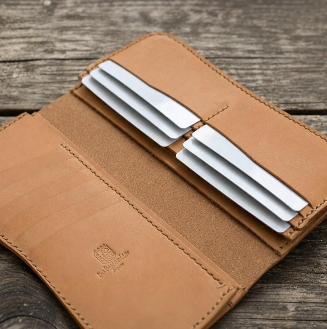 受注製作】本革カード長財布【谷型】 | Babylonica Leather Craft