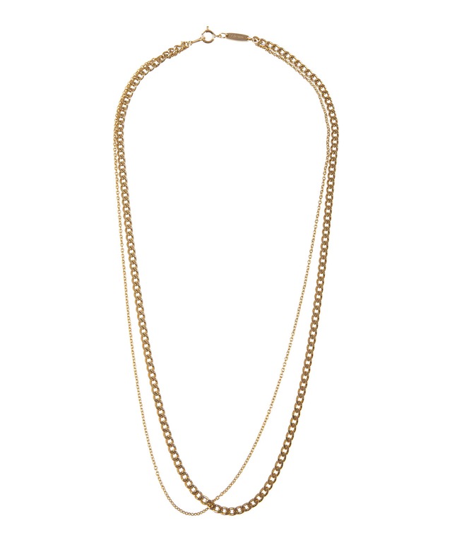 【#Re:room】SV925 W CHAIN LONG NECKLACE［REA222］