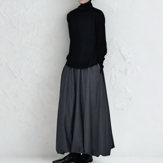 バルーン ロング丈 ギャザーフレアスカート　  M00041