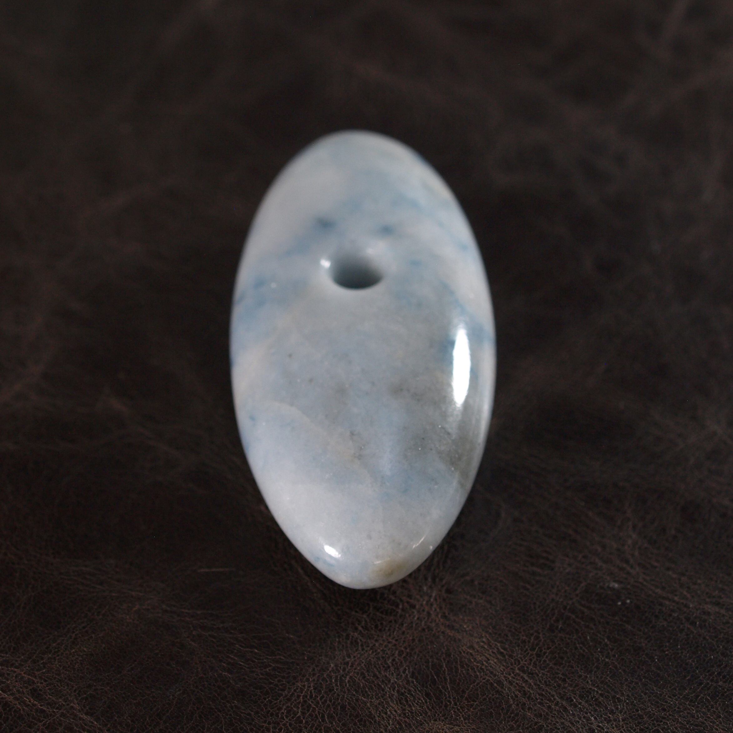 糸魚川翡翠 大珠 コン沢 青翡翠 55mm Blue jadeite Taishu | URUWA