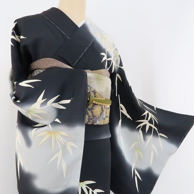Y1642◇新品 正絹 嵐山落款 仕付け糸付 手縫い仕立て 道中着 着物（未 