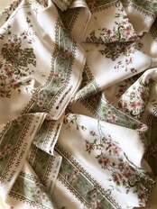 60s France  66x50c 1960s Modle Marie-Antoinette ハンドプリントファブリック