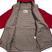 90s Aquascutum アクアスキュータム フィールド コート パーカー サイズ 9 /レッド系 裏チェック ライナージャケット