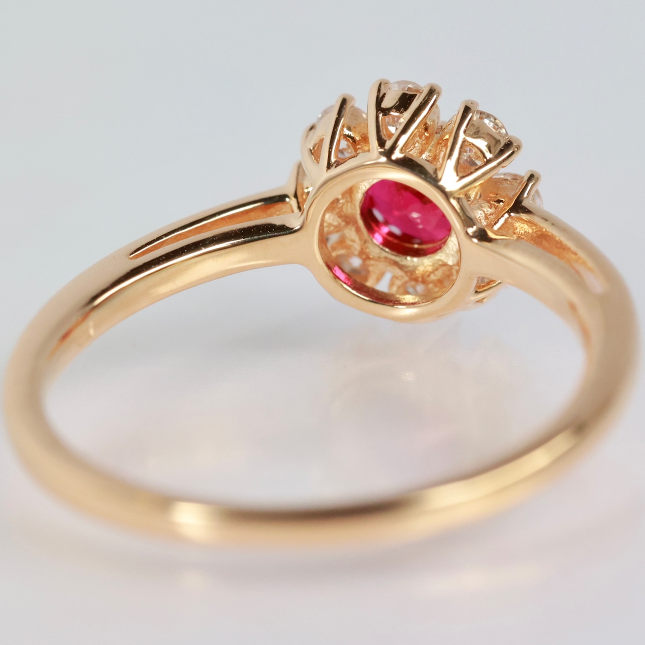 K18 GIA ルビー 0.41ct ダイヤモンド 0.32ct リング | ジュエリー マレ