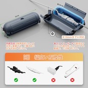 Flemoon吊り下げ可能なコンセント保護ボックス 屋外防水延長コード電源ボックス 耐候防雨用 ライトストリング保護用 グレー