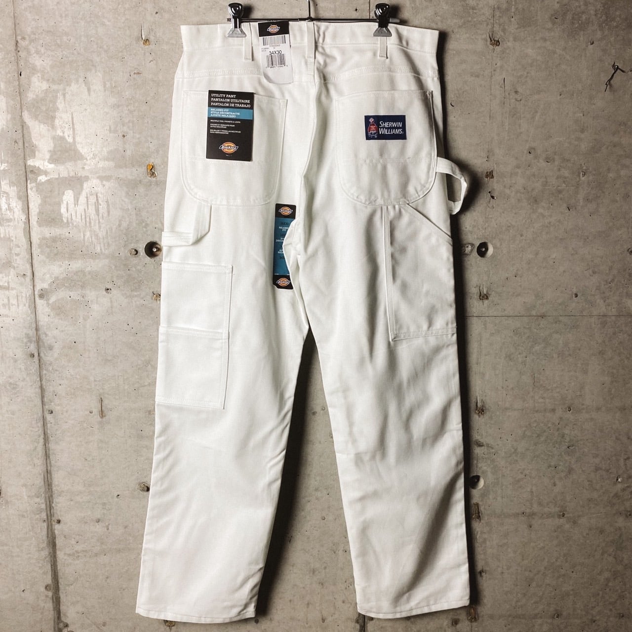 Dickies×SHERWIN WILLIAMS ホワイトペインターパンツ W34 L30【0913M16 