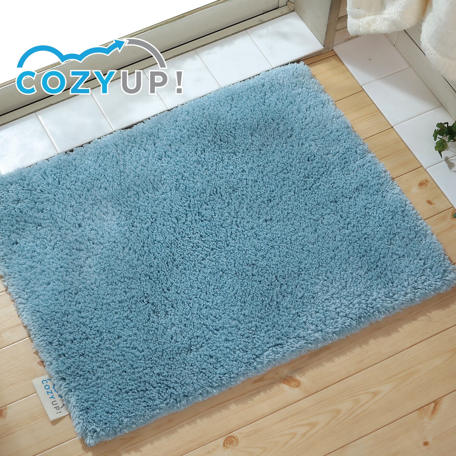 ヒンヤリ解消！COZY UP!バスマット ブルー 35cm×50cm | どこでもマット