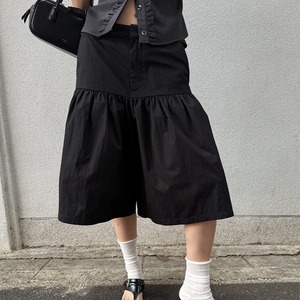 Gather Switch Flare Culottes 2col W00289