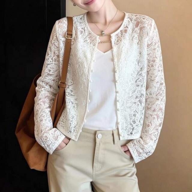 Elegant Lace Cardigan LA260708