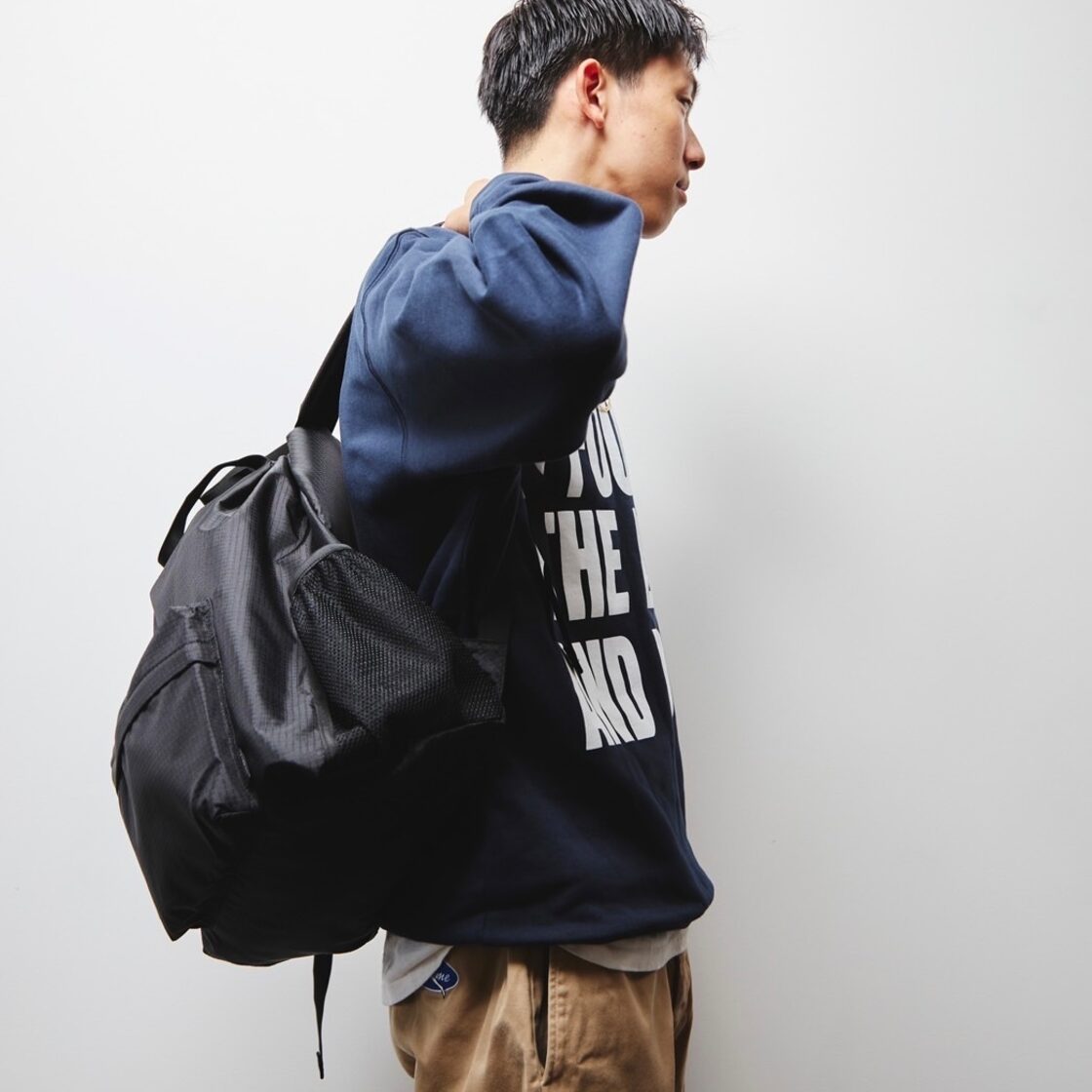 PACKINGパッキングリュックライトナップバックパックブラックトート 