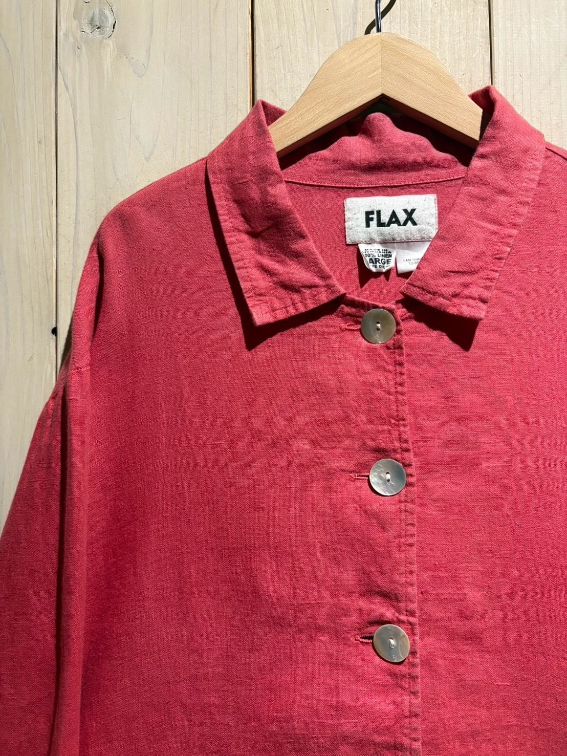 a.k.a.C.a.k.a vintage】“FLAX” Pink Color Vintage Loose Linen
