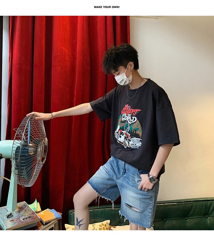 全3色 Tシャツ カットソー プリント カジュアル シンプル