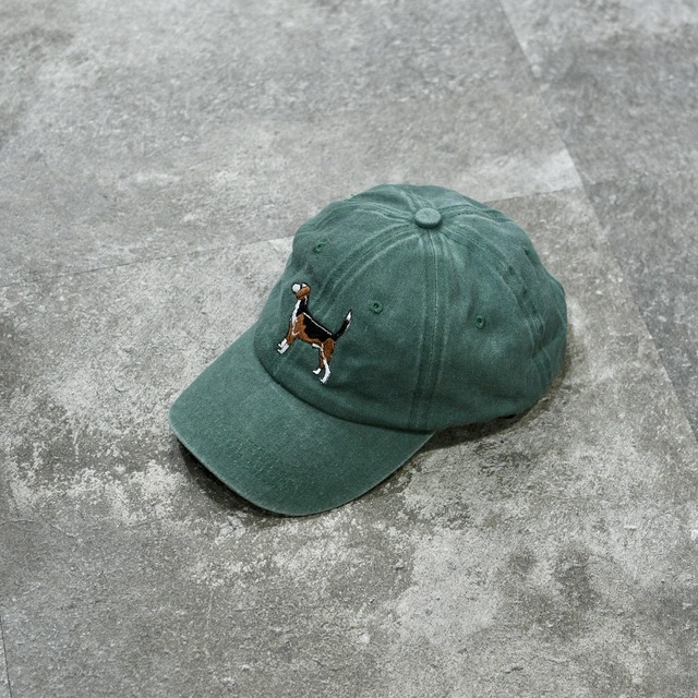 dog embroidery fade 6 panel cap