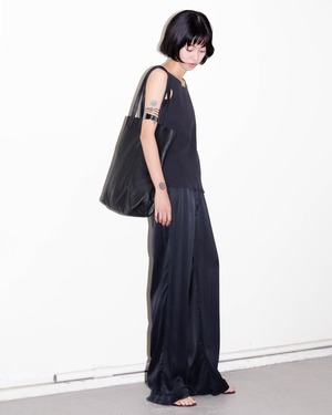 2000s silk wide easy trousers