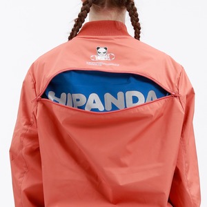 SALE 送料無料【HIPANDA ハイパンダ】レディース ブルゾン WOMEN'S BOMBER JACKET / ORANGE・BLACK