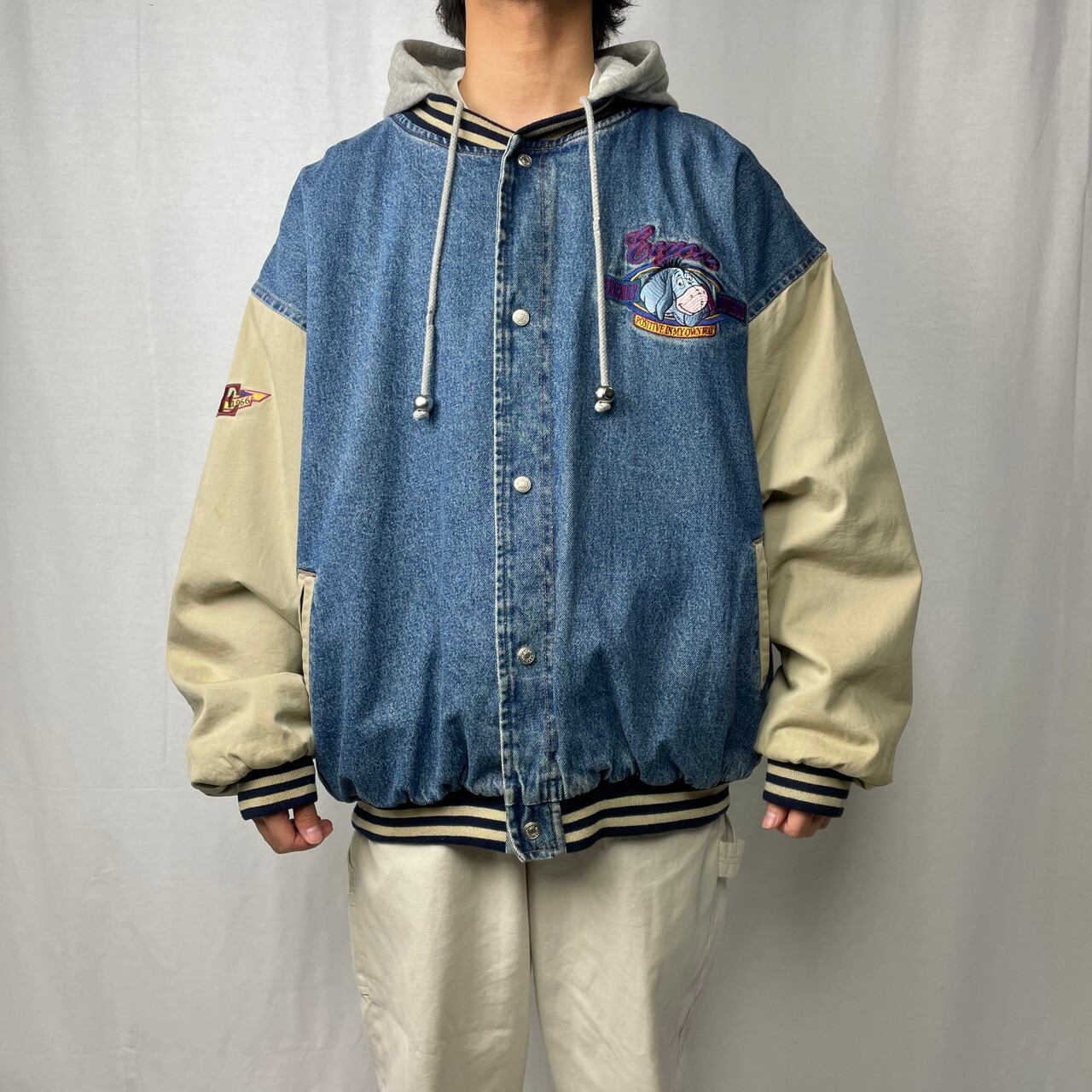 90年代 The Disney Store ディズニー デニムスタジャン イーヨー プー 