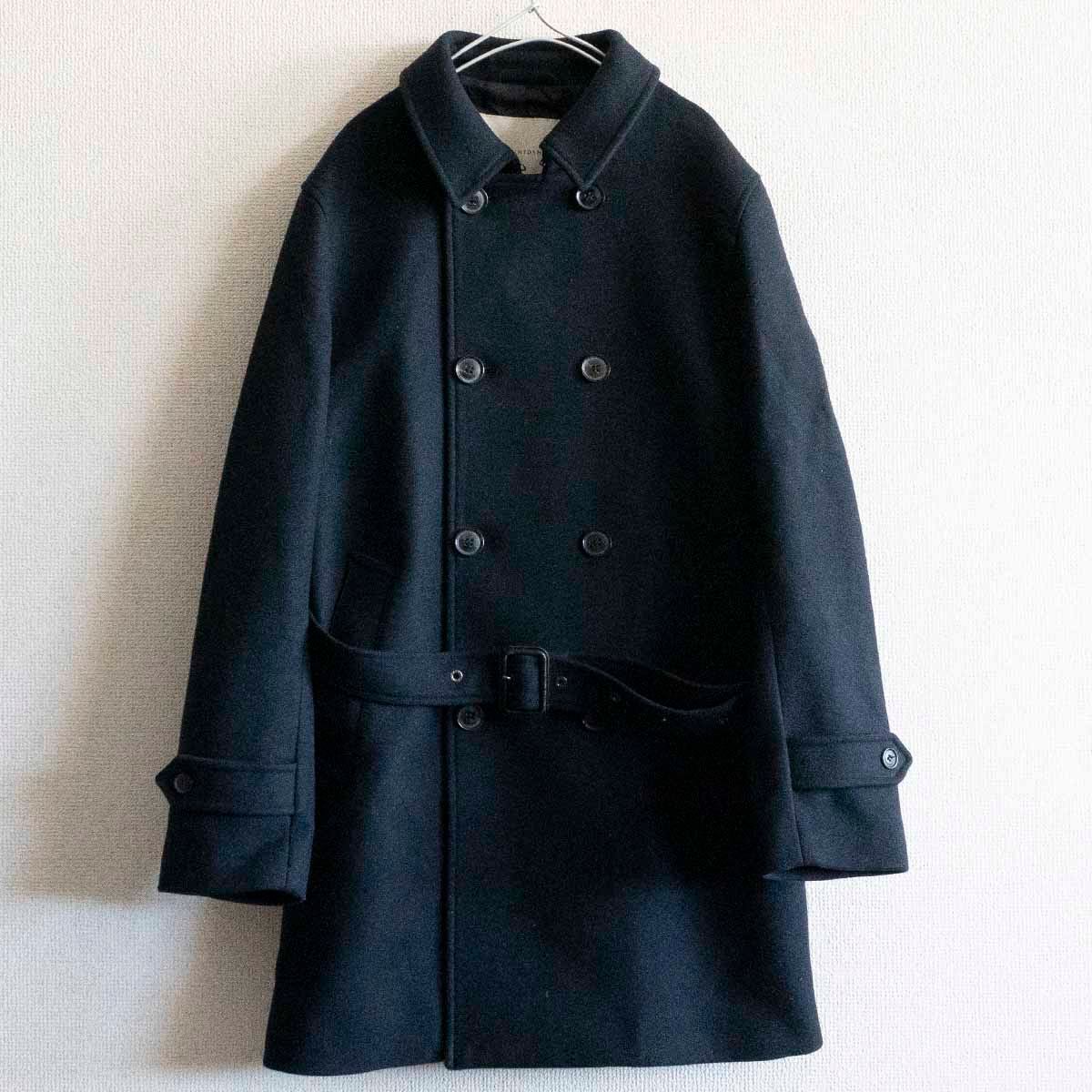マッキントッシュ ウール ショートトレンチコート ネイビー メンズ 38