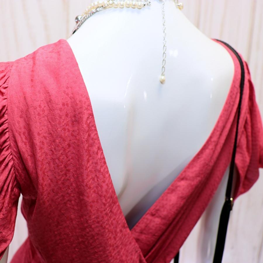 テッドベイカー ローバックワンピース S ローズピンク タック 変形スリーブ テッドベイカー ローバックワンピース S ローズピンク タック