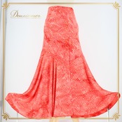 社交ダンス 衣装 スタンダード スカート レッスンウェア Create-Sun クリエイトサン 赤 レッド系 キラキラ ホログラム 朱色 バーミリオン ポリエステル スカート丈87cm ウエスト31cm~ ダンスウェア おしゃれ 動きやすい フェミニン カラフル パーティー 春夏用 普段着 スポーツウェア レディース用 目を引く 派手 華やか エレガント