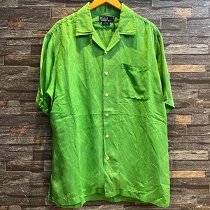 ②RALPH LAUREN SILK/LINEN S/S SHIRT