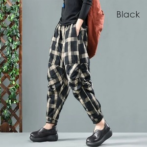 Thick Plaid Loose Pants / 厚手 チェック柄 ルーズ パンツ