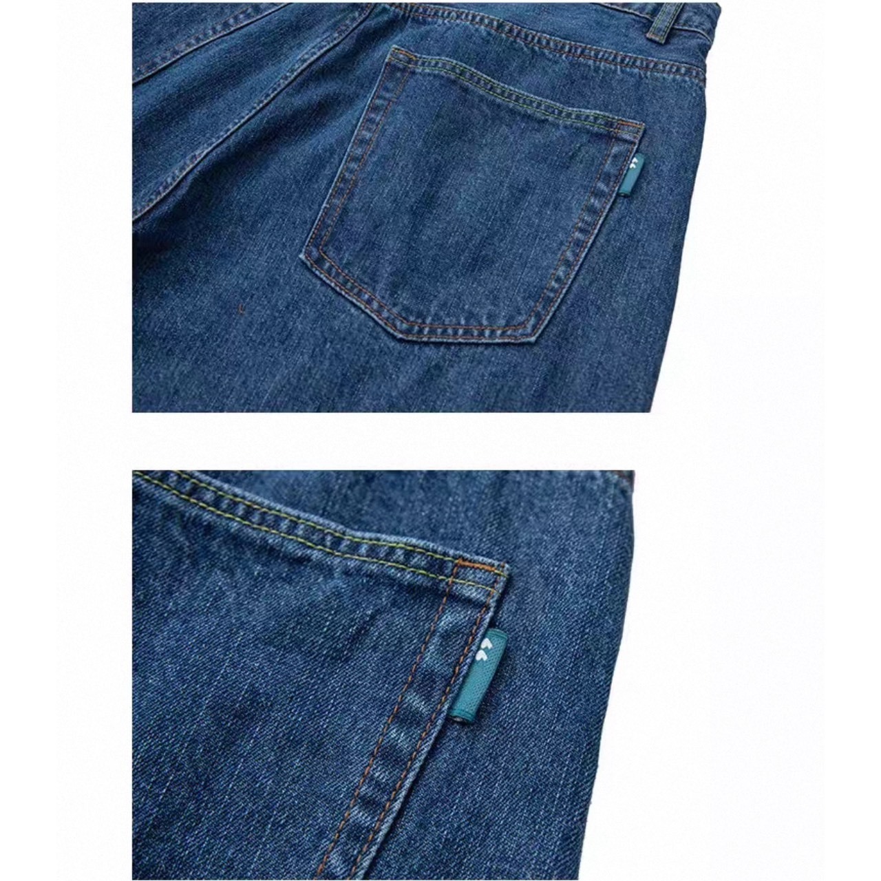 Wide taper street denim pants 1349 - 18