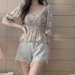 Floral Print Chiffon Blouse
