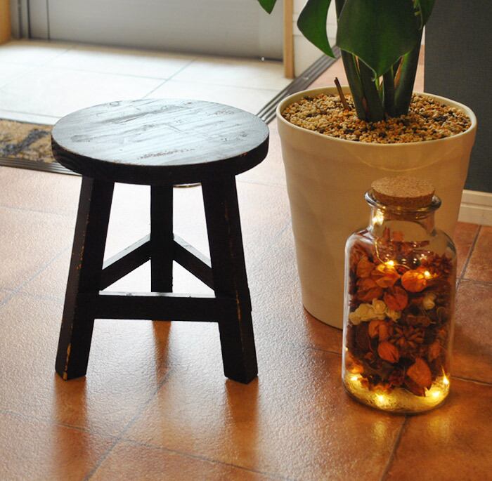 Carnac カルナック フラワースタンド 花台 木製 室内 おしゃれ ブラック 北欧 アンティーク風 観葉植物 店舗インテリア 装飾 ディスプレイ ナチュラル雑貨リリアンナ