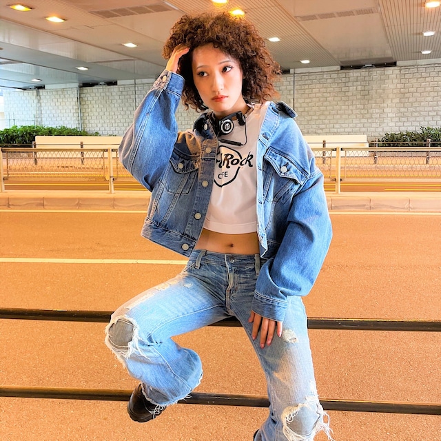 Hard Rock Cafe x NAVE Cropped Logo Denim Jacket