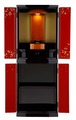 蒔絵入り 黒×朱色のモダン仏壇 台付 高さ122cm|KB-M-024