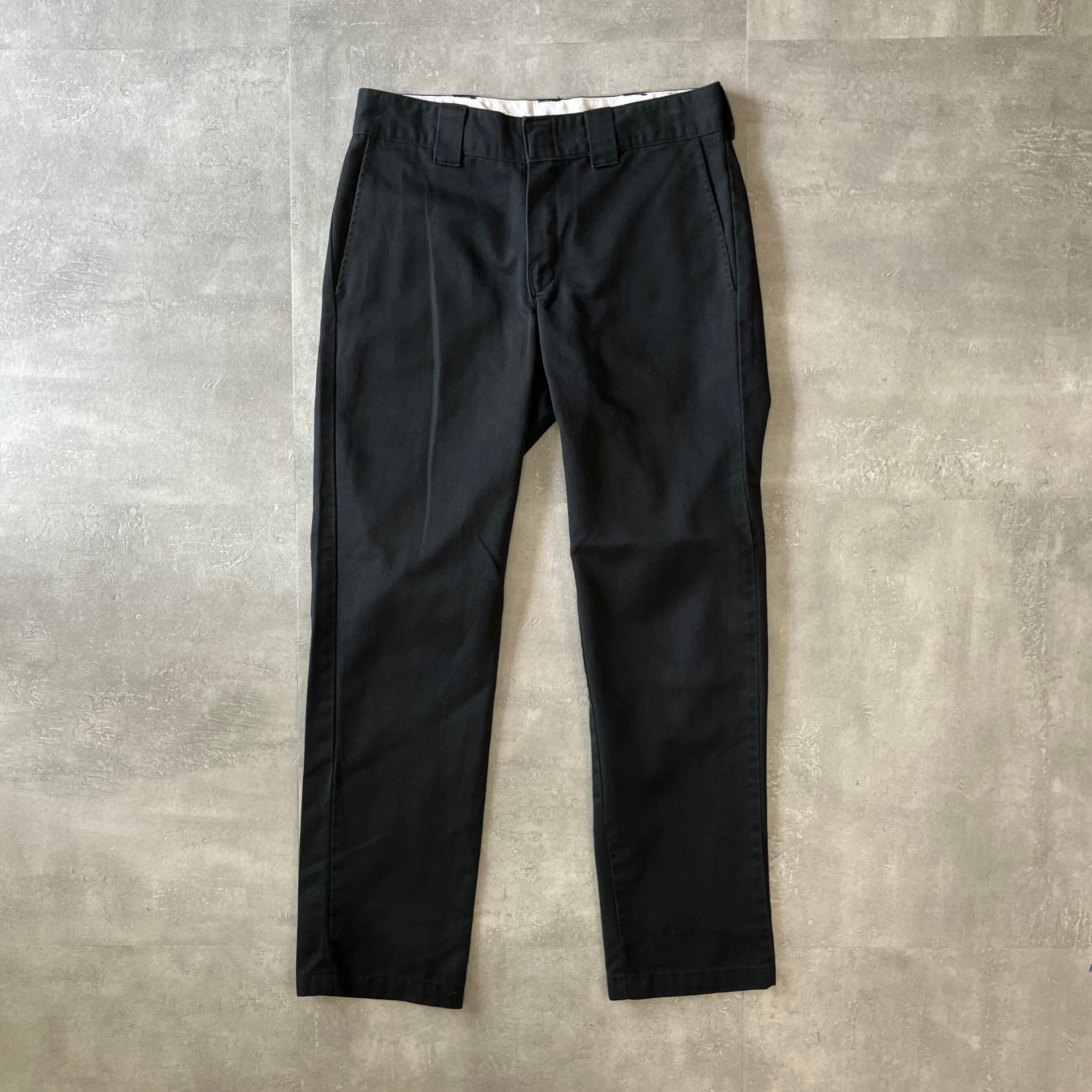 《実寸w31l30》Dickies 00s ワークパンツ ブラック slim taper No.2401